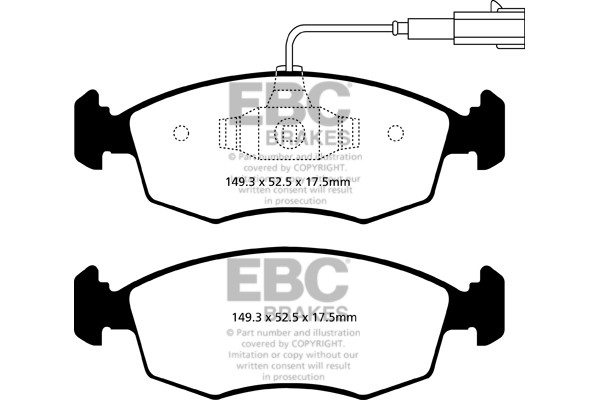 Stabdžių kaladėlės EBC "Ultimax" DPX2141
