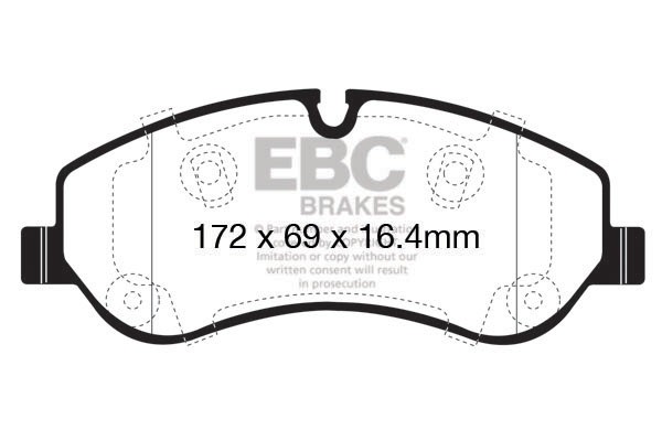 Stabdžių kaladėlės EBC "Ultimax" DPX2151