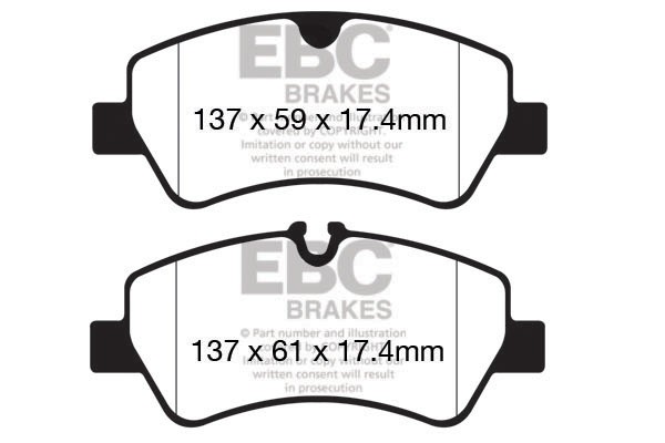 Stabdžių kaladėlės EBC "Ultimax" DPX2152