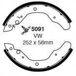 Būgninių stabdžių kaladėlės EBC 5091 