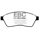 Stabdžių kaladėlės EBC "Ultimax" DP1859