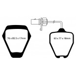 Stabdžių kaladėlės EBC "Redstuff" DP31094C